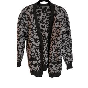 August Silk Open Front Cardigan Sweater Size Small